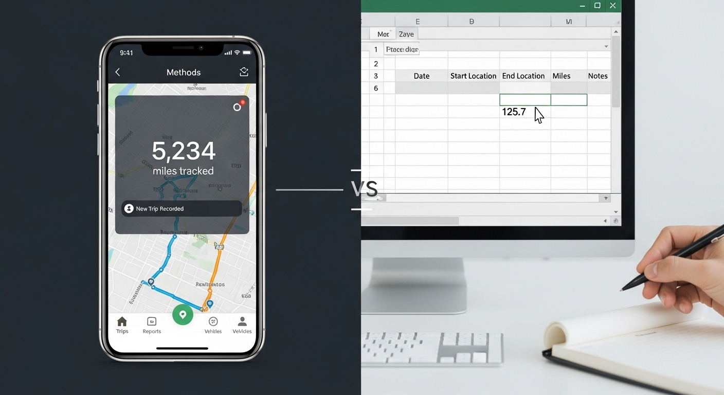 App vs spreadsheet: calculating mileage professionally