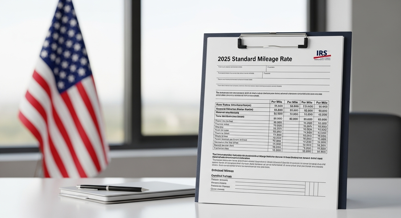 Tasa estándar de kilometraje del IRS en EE.UU. para 2025