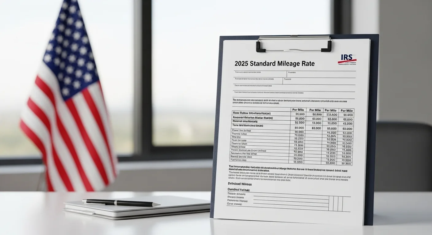 IRS standard mileage rate in USA for 2025