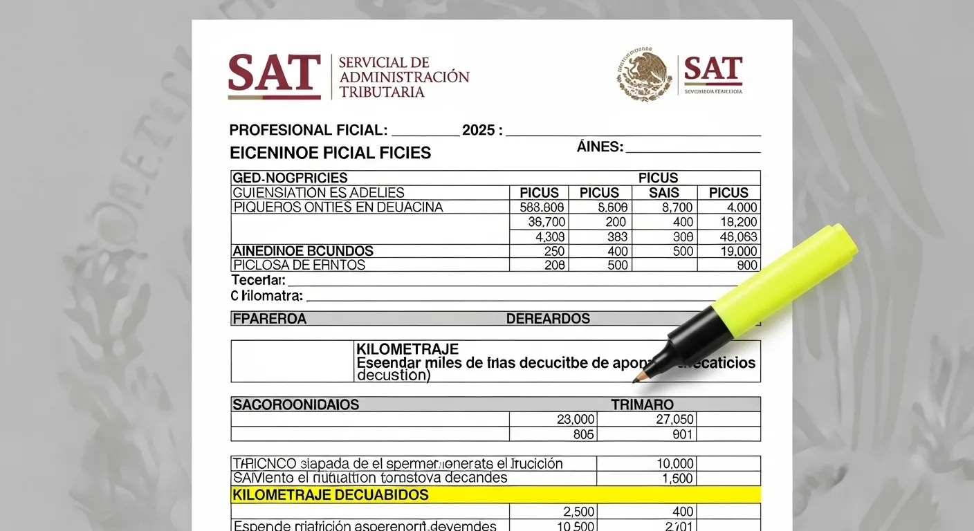 Deductible mileage in Mexico 2025: SAT Guide